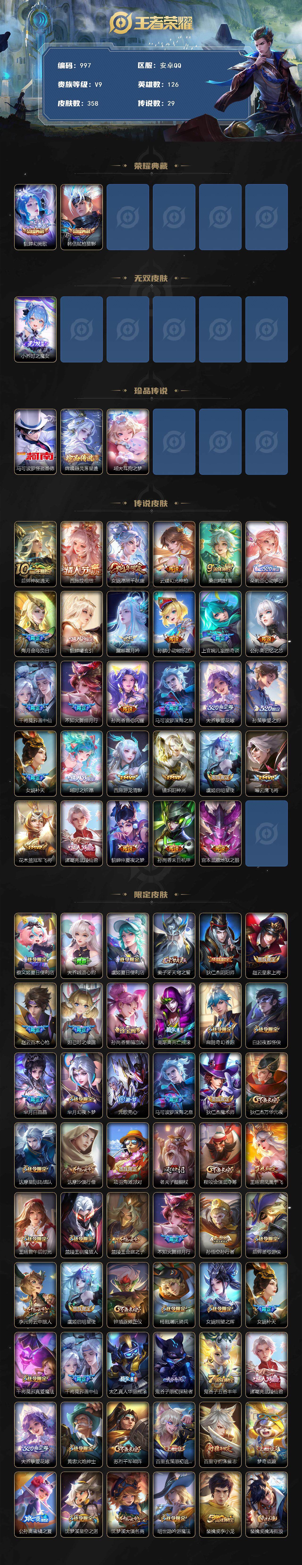 WZCMW3401924王者荣耀账号详情图2