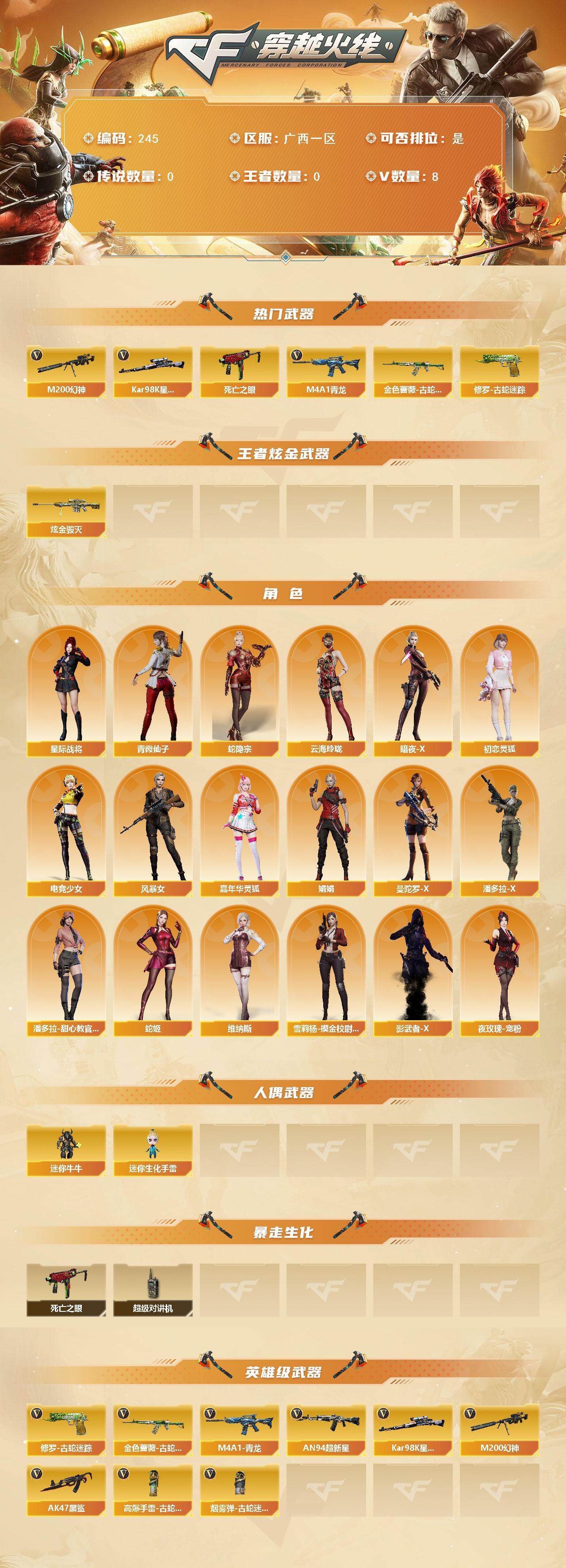 CFCMW421331穿越火线账号详情图2