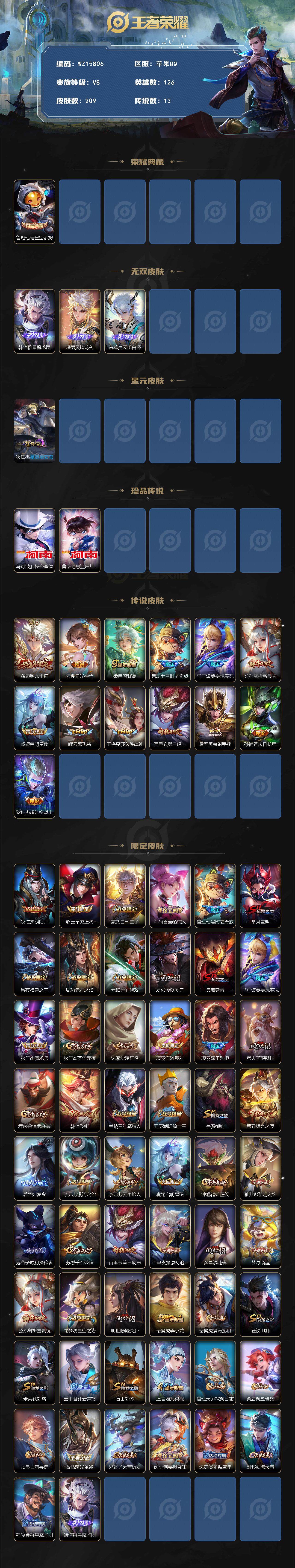 WZ0349750王者荣耀账号详情图2