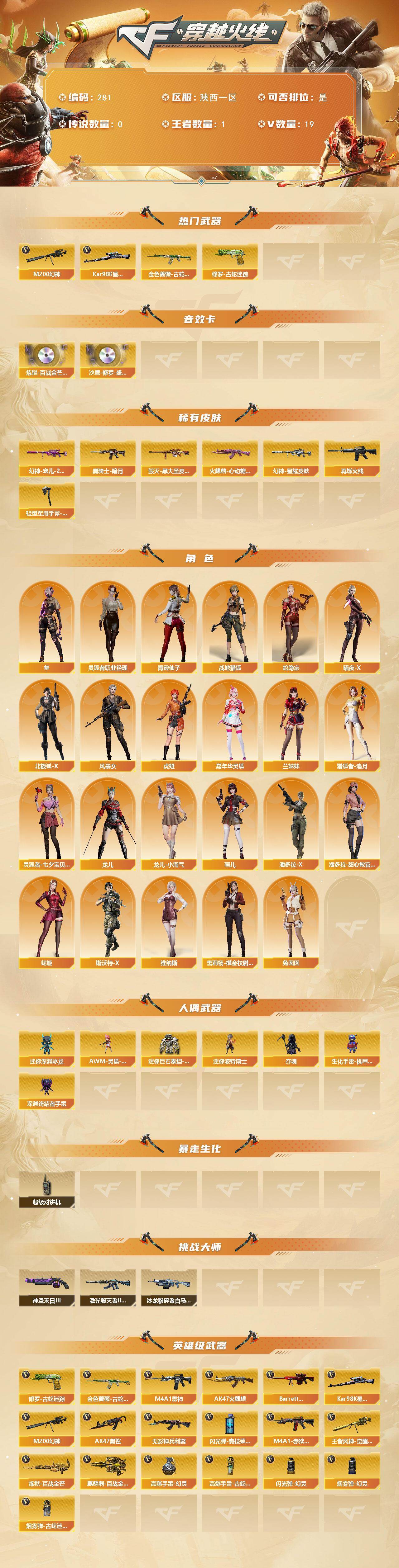 CFCMW421750穿越火线账号详情图2