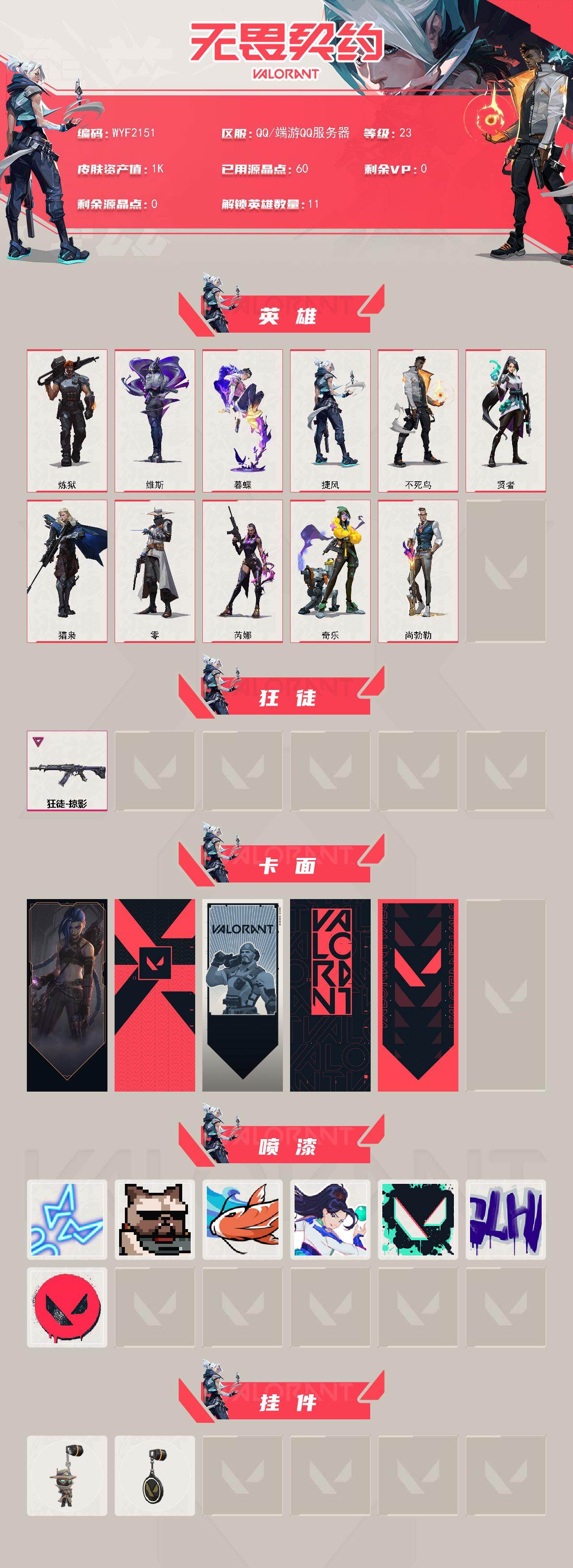 WWQEY327511无畏契约账号详情图2 WWQEY327511无畏契约账号详情图2