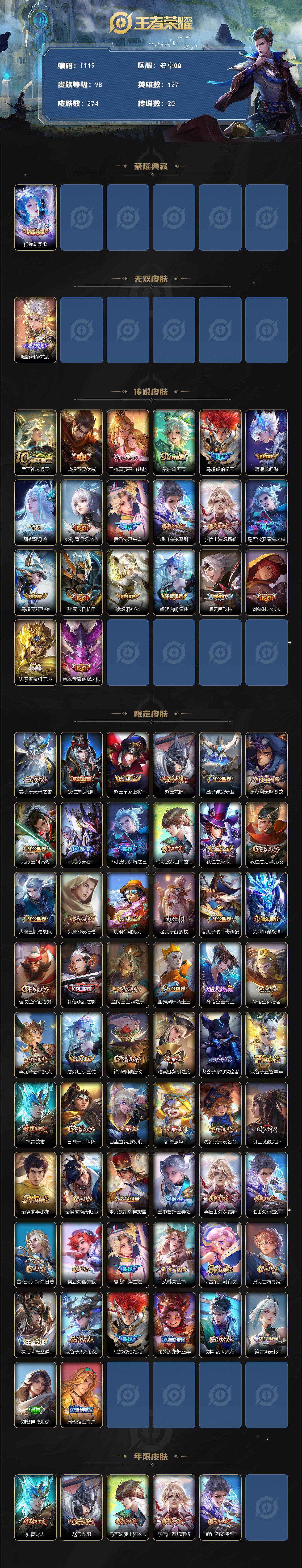 WZCMW3404664王者荣耀账号详情图2