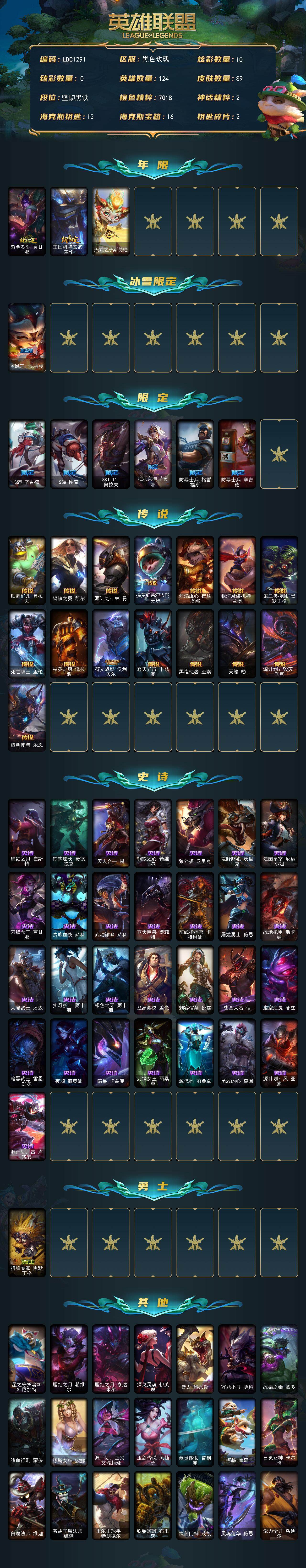 LOLEY322363英雄联盟账号详情图2 LOLEY322363英雄联盟账号详情图2