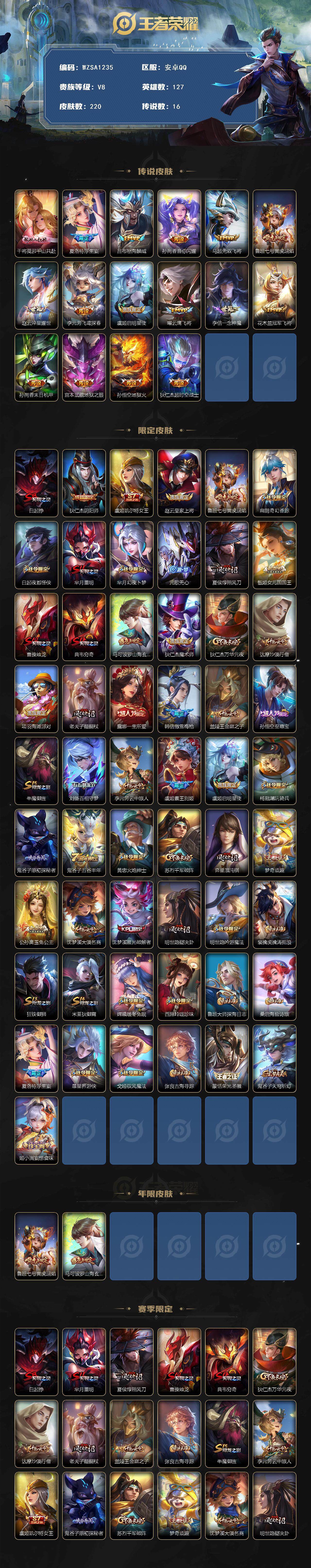 WZCMW3408871王者荣耀账号详情图2