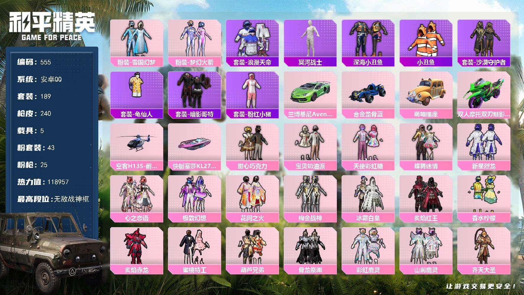 HPQM3446018和平精英账号详情图3