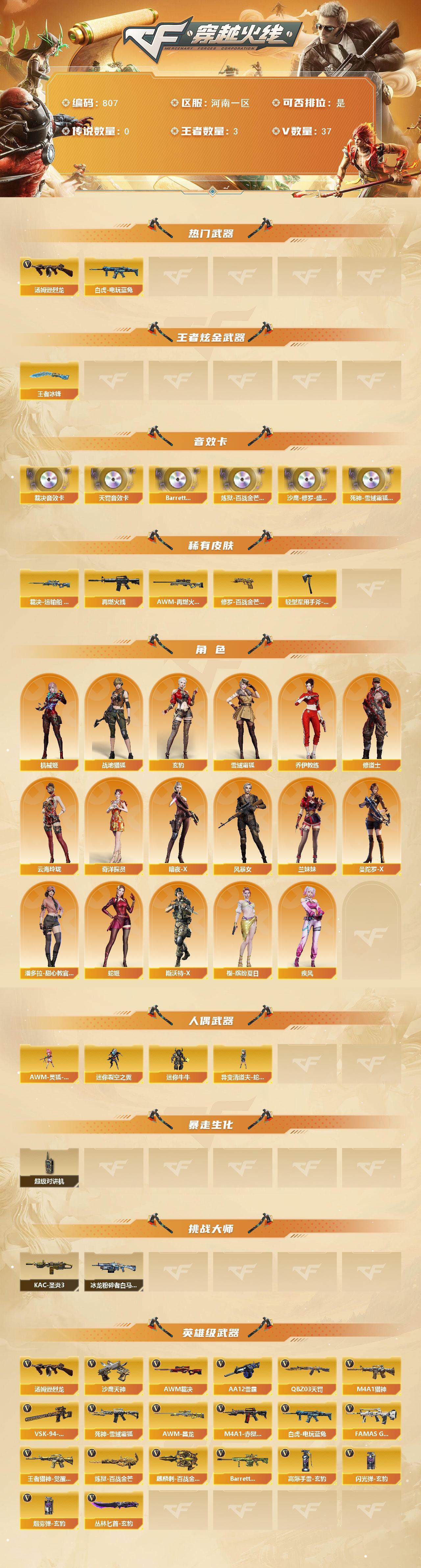 CFQM369349穿越火线账号详情图3 CFQM369349穿越火线账号详情图3