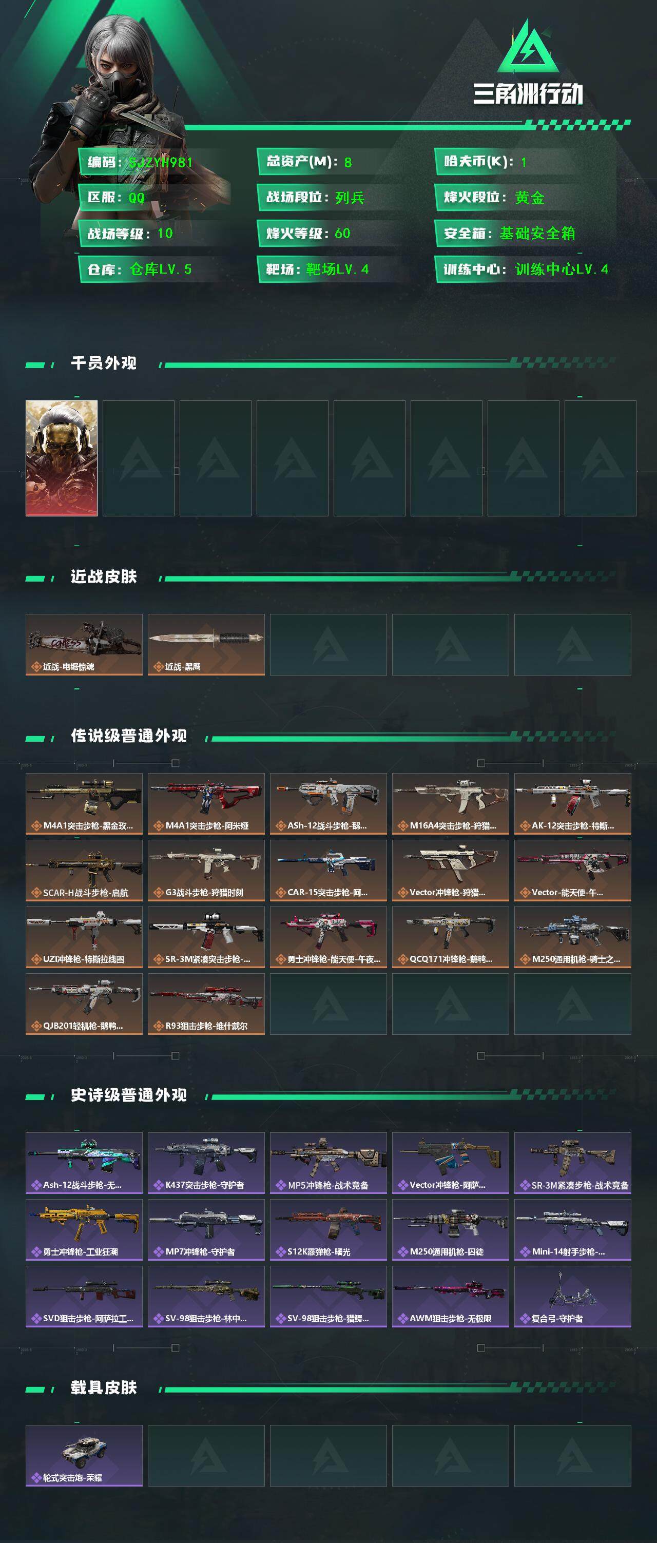 SJZCMW386418三角洲行动账号详情图2 SJZCMW386418三角洲行动账号详情图2