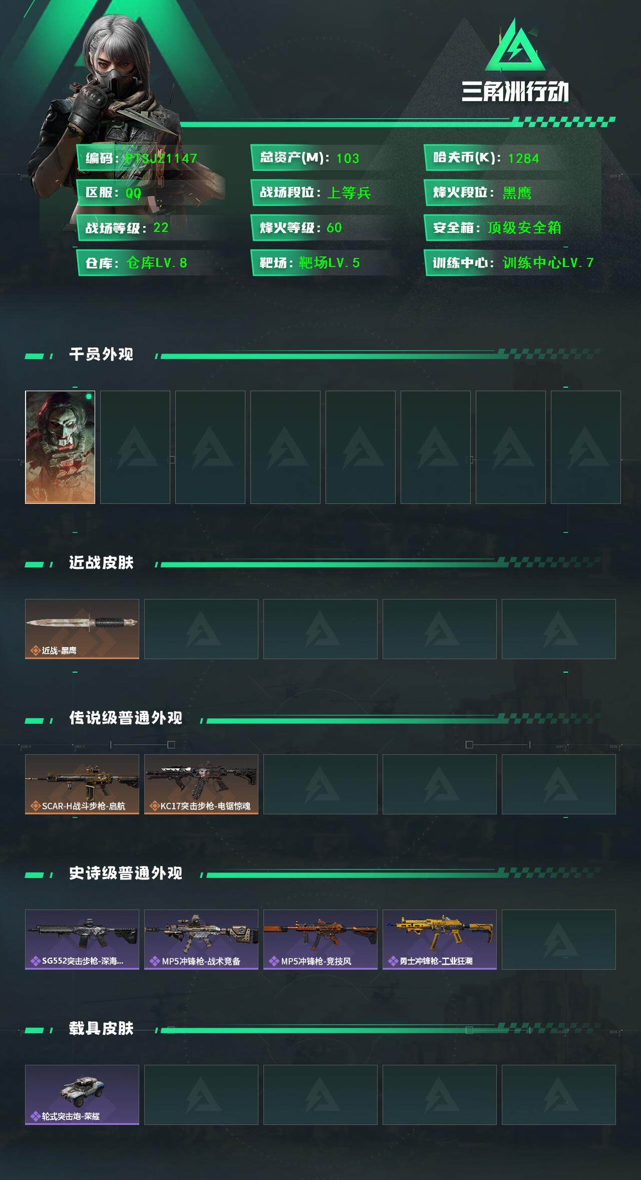 SJZCMW393389三角洲行动账号详情图2