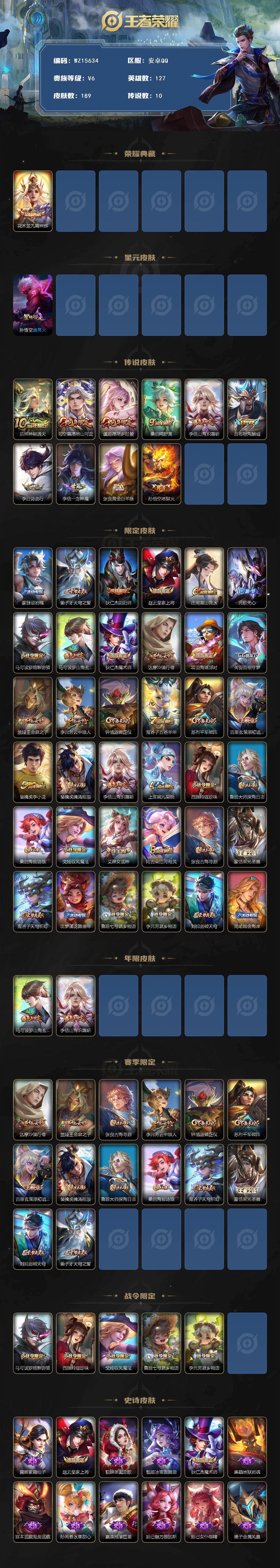 WZ0349689王者荣耀账号详情图2