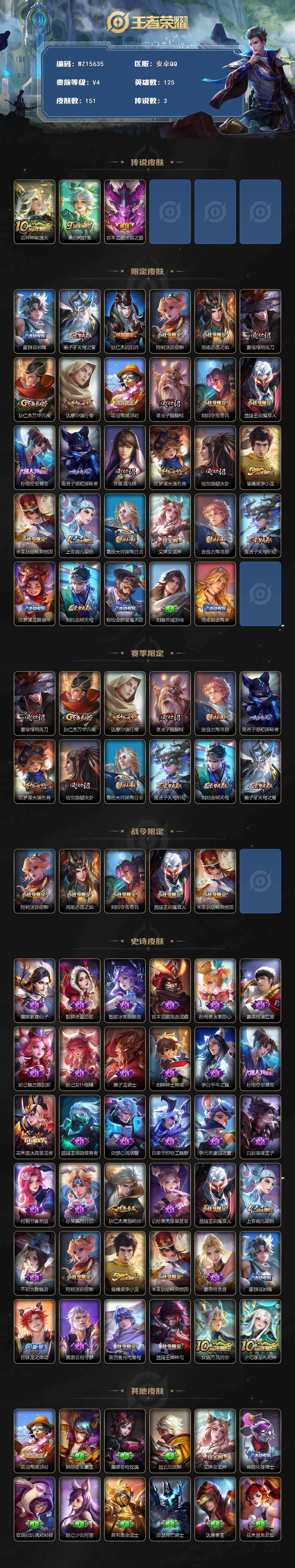 WZ03436630王者荣耀账号详情图2