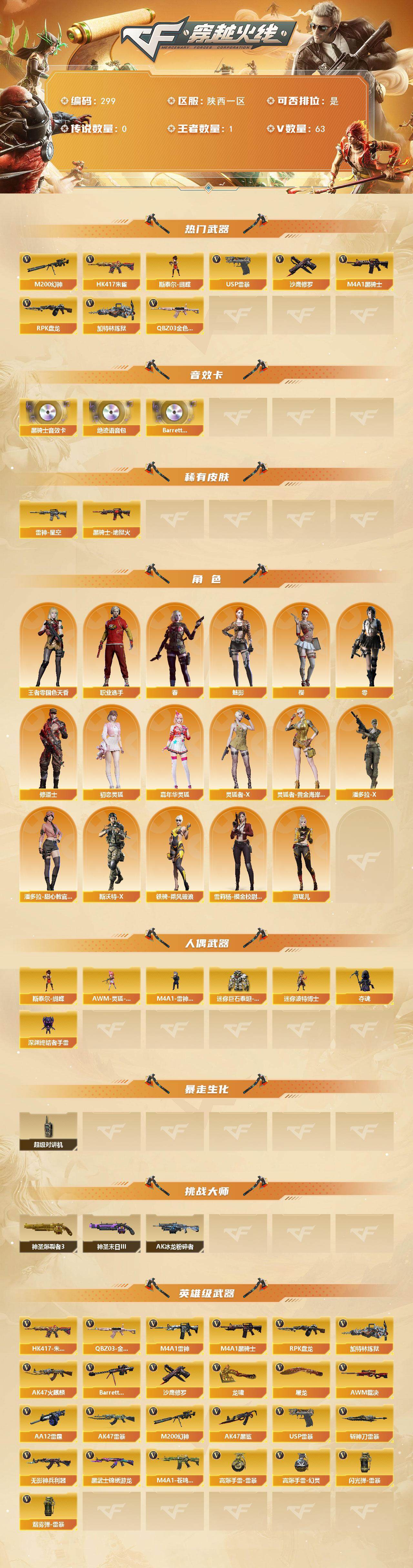 CFCMW370214穿越火线账号详情图2 CFCMW370214穿越火线账号详情图2