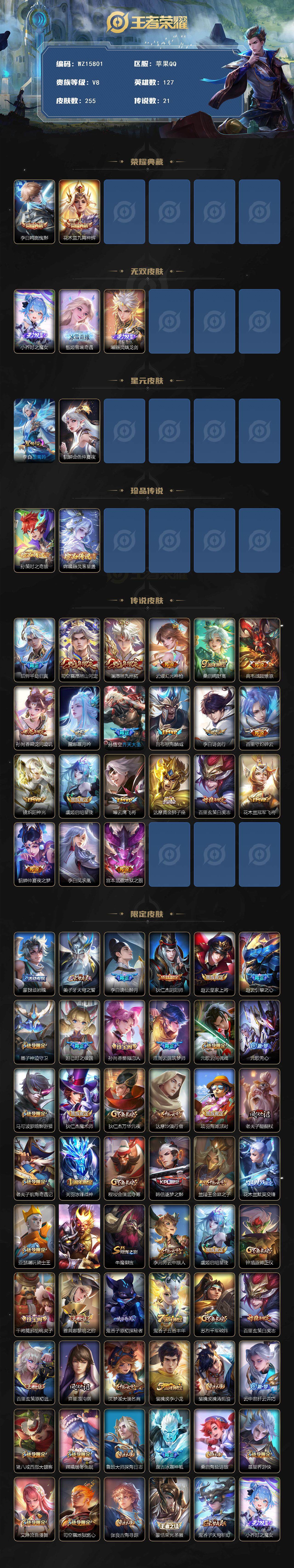 WZ0349749王者荣耀账号详情图2