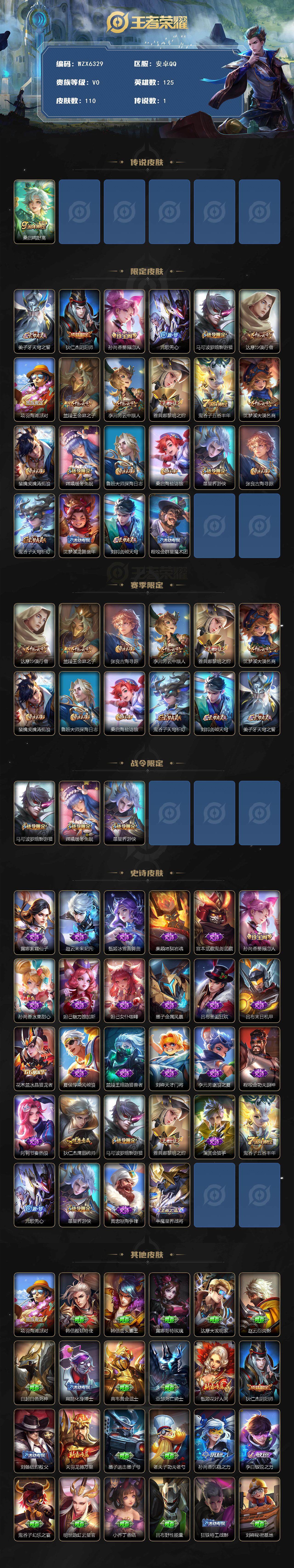 WZEY3406488王者荣耀账号详情图2