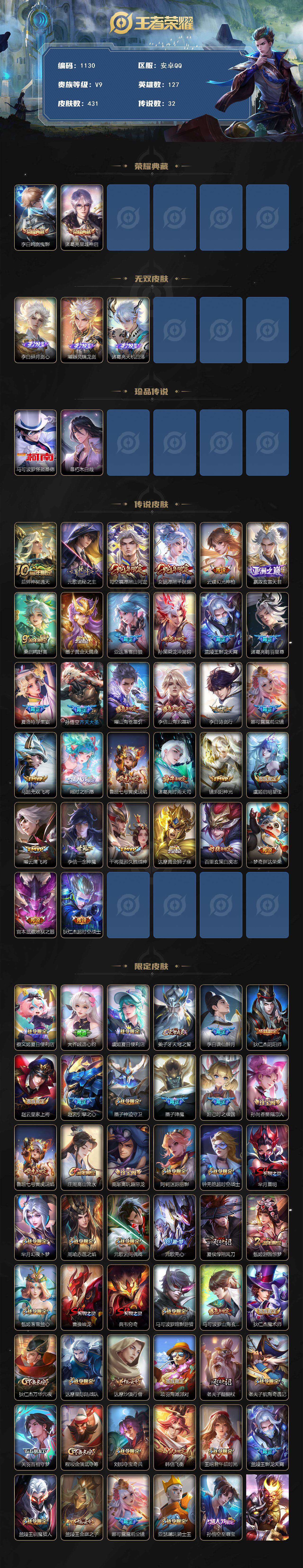 WZCMW3404723王者荣耀账号详情图2