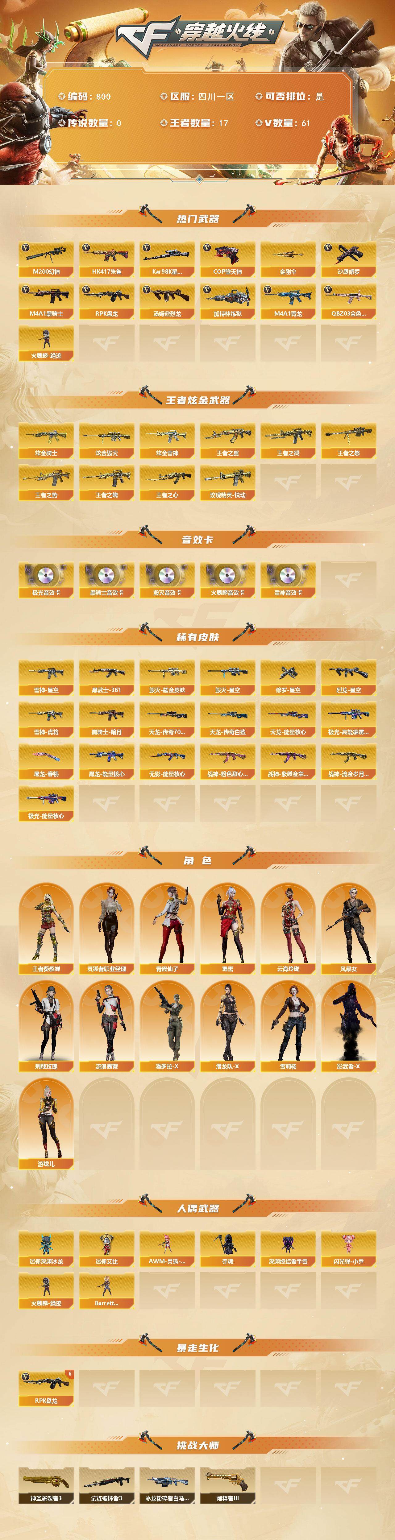 CFQM369322穿越火线账号详情图3 CFQM369322穿越火线账号详情图3