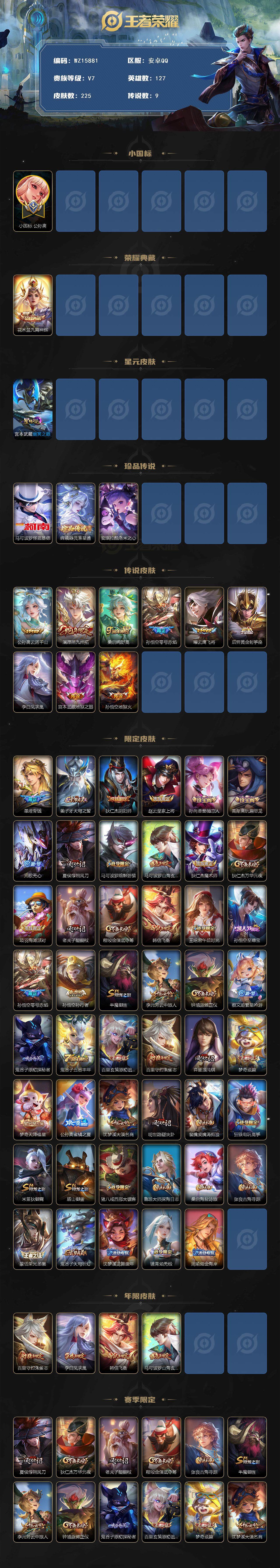 WZ0349775王者荣耀账号详情图2