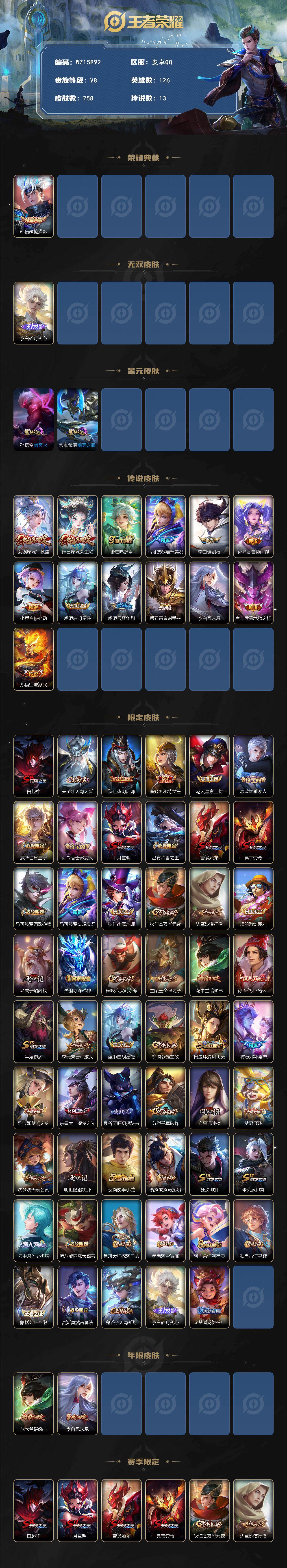 WZ0349782王者荣耀账号详情图2