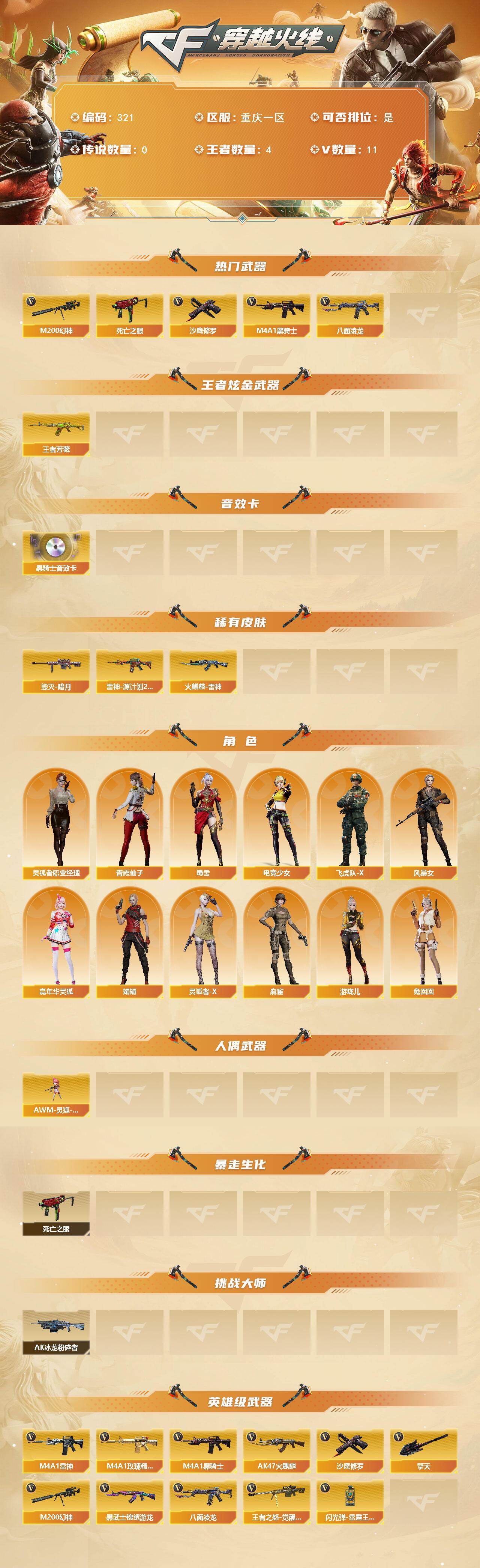 CFCMW421444穿越火线账号详情图2