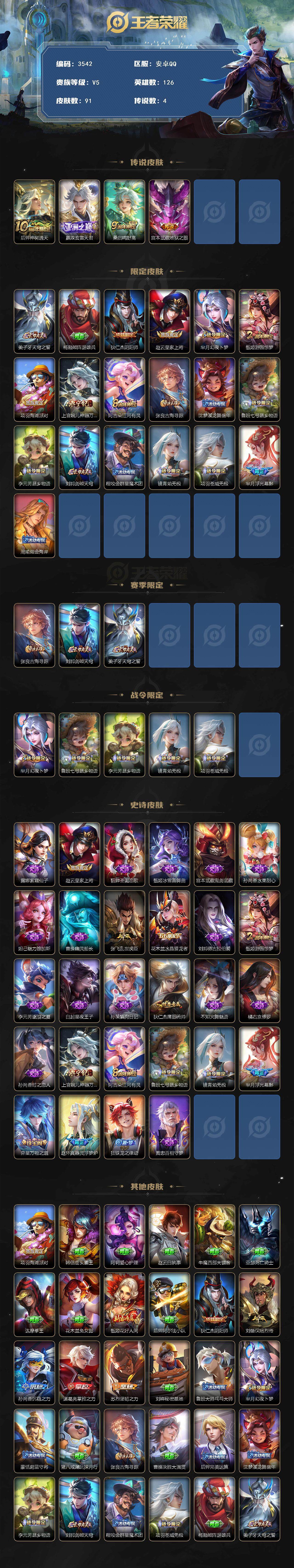 WZJZ3420623王者荣耀账号详情图2