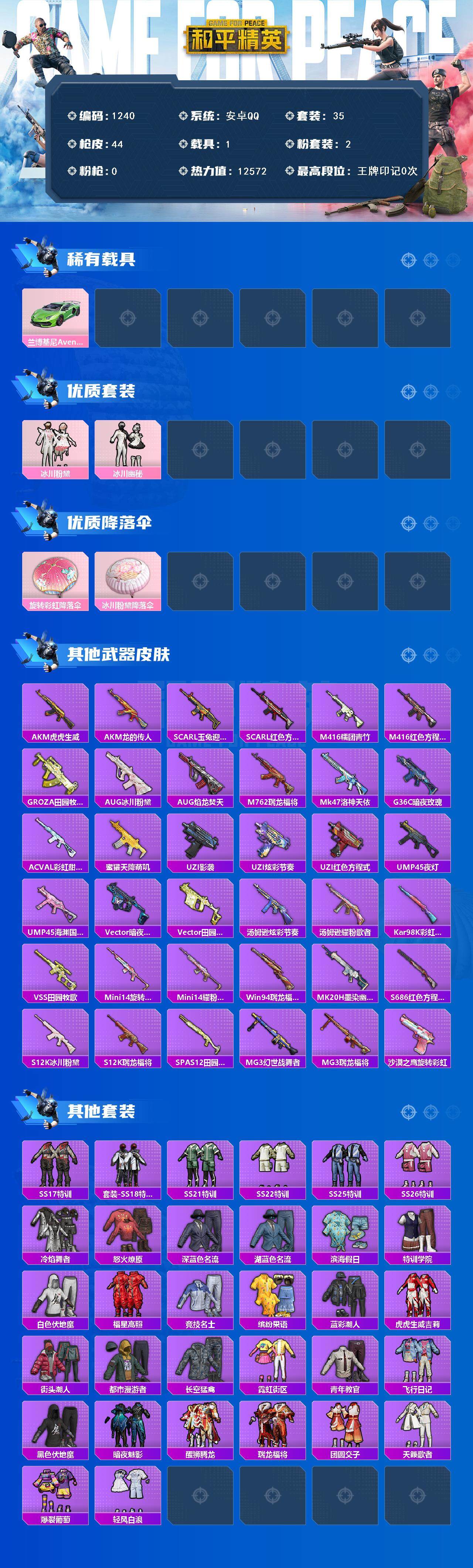 HPCMW3427515和平精英账号详情图2 HPCMW3427515和平精英账号详情图2