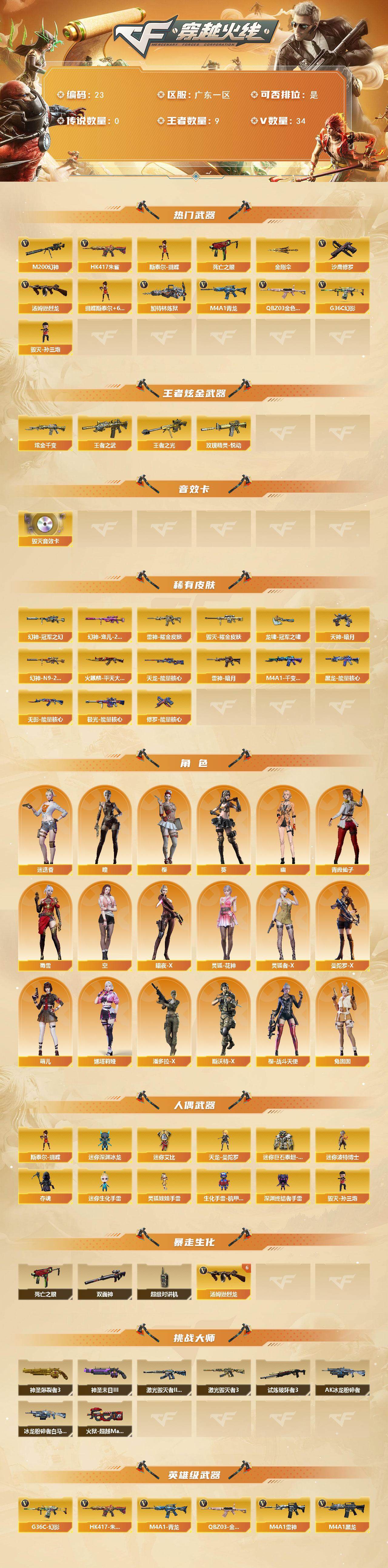 CFLX368802穿越火线账号详情图2 CFLX368802穿越火线账号详情图2