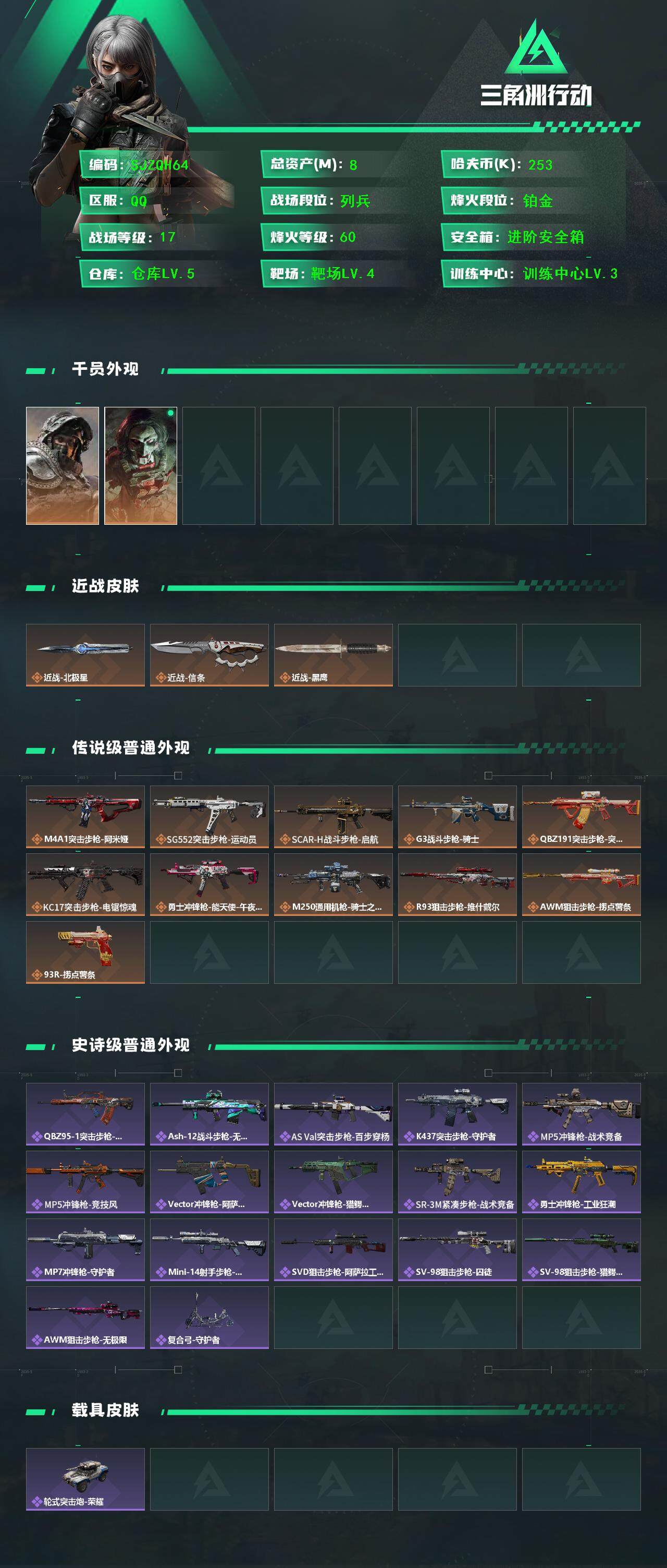 SJZEY379448三角洲行动账号详情图2 SJZEY379448三角洲行动账号详情图2