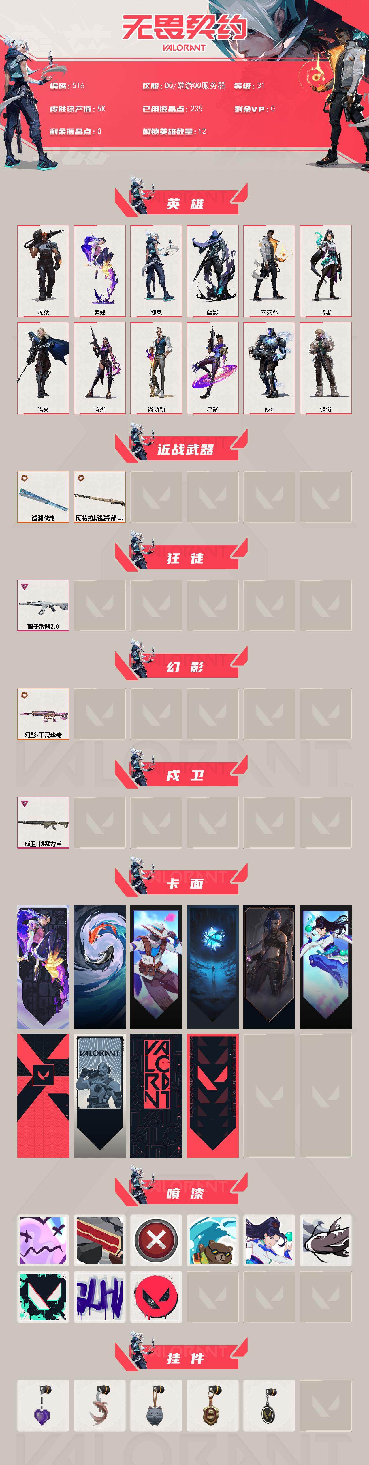 WWQXL327625无畏契约账号详情图2 WWQXL327625无畏契约账号详情图2