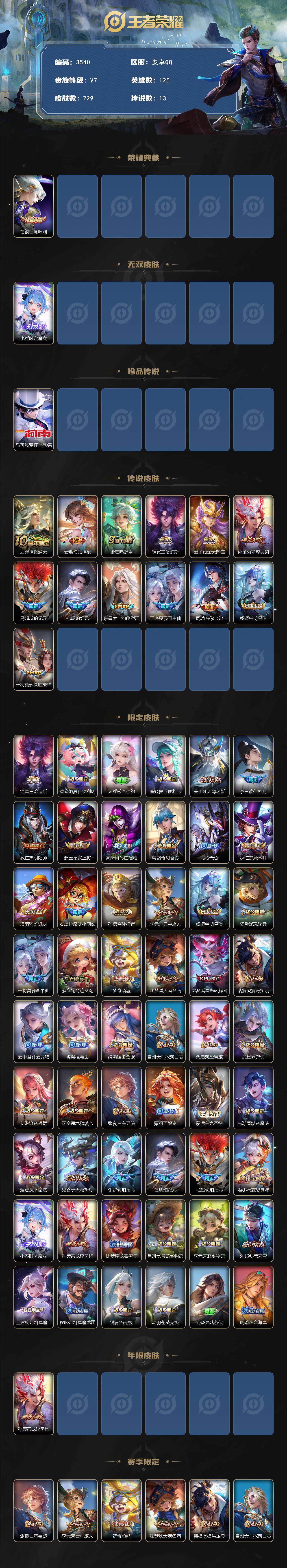 WZJZ3410229王者荣耀账号详情图2