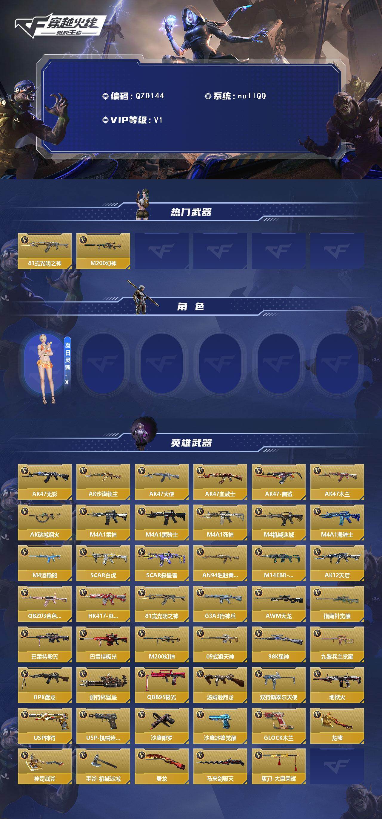 CFMEY47945枪战王者账号详情图2