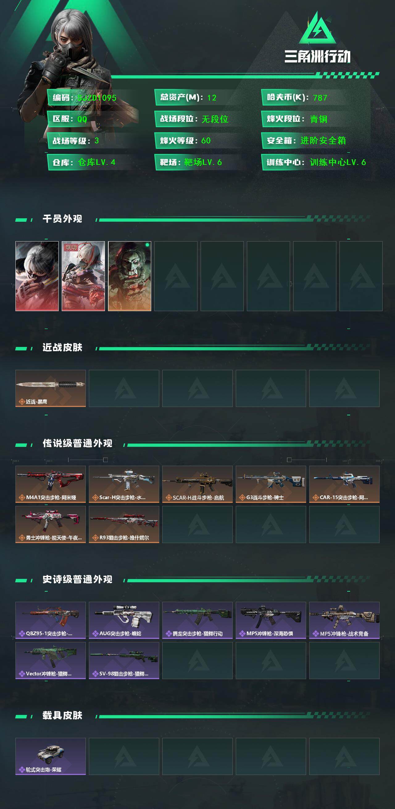 SJZQM383914三角洲行动账号详情图3 SJZQM383914三角洲行动账号详情图3