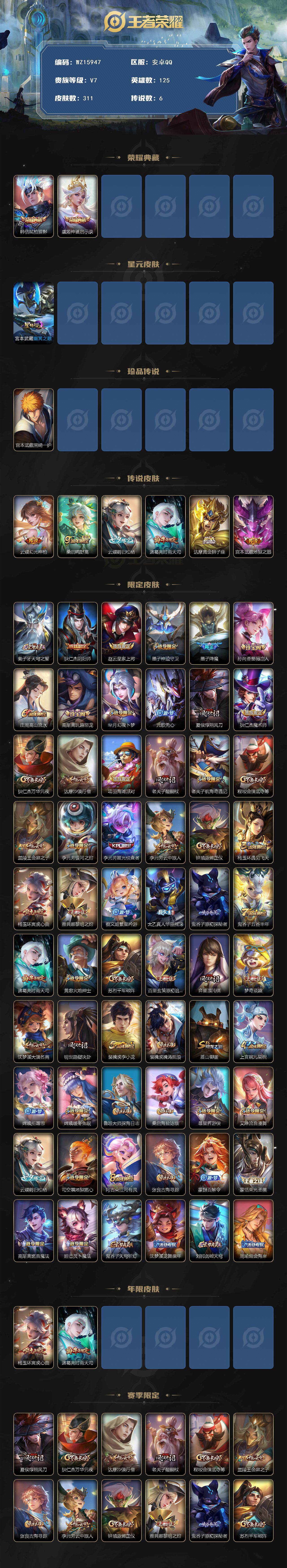 WZ0349806王者荣耀账号详情图2