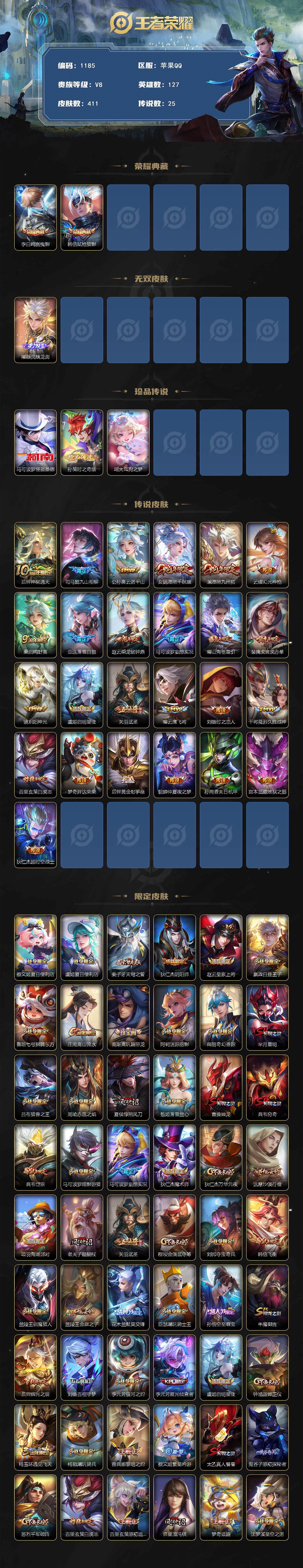 WZCMW3410448王者荣耀账号详情图2