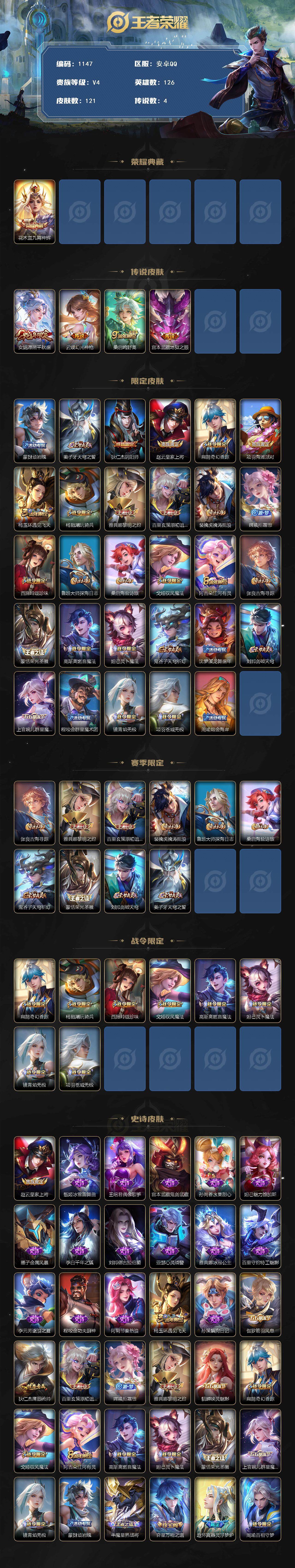 WZCMW3410894王者荣耀账号详情图2