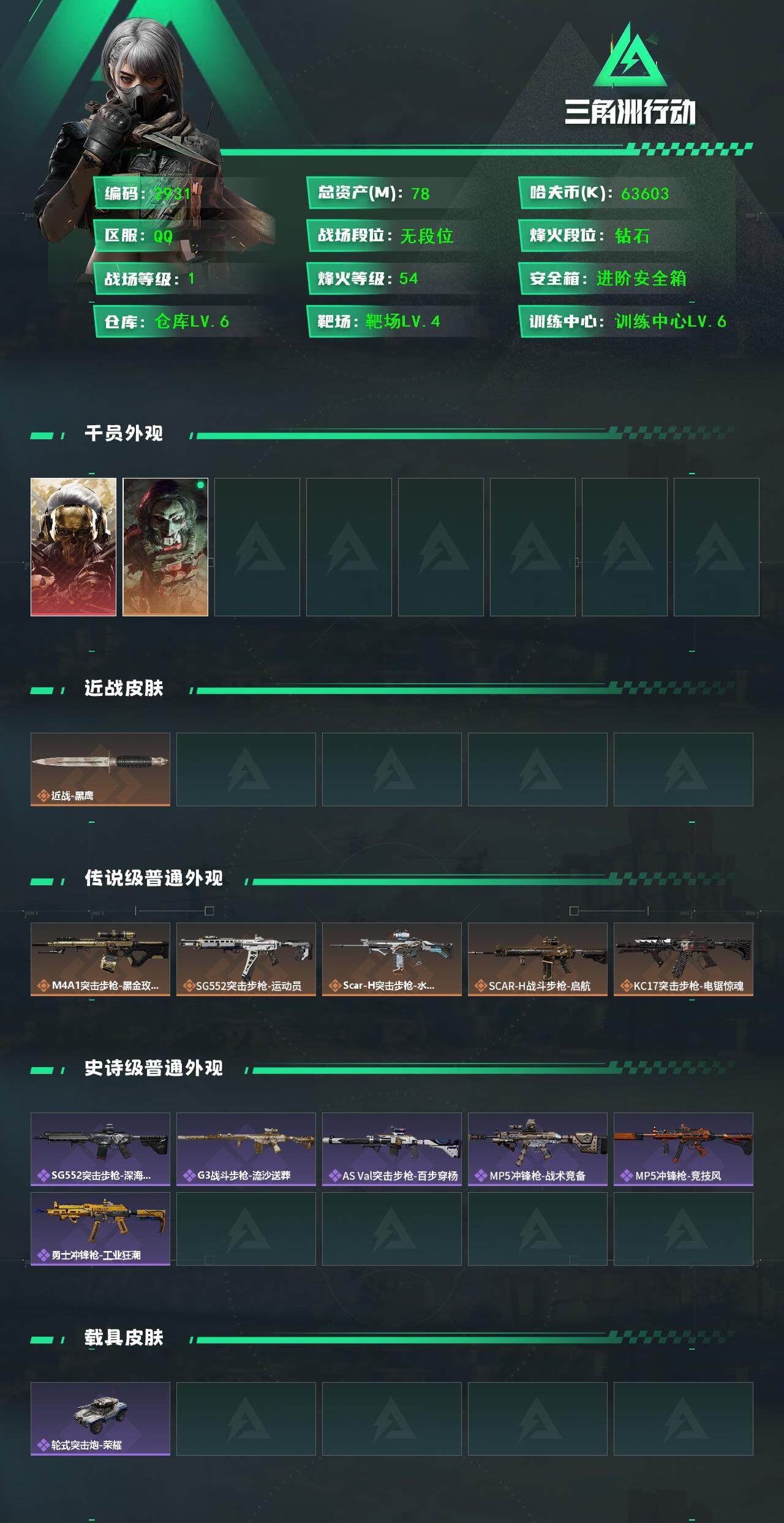 SJZCMW386726三角洲行动账号详情图2