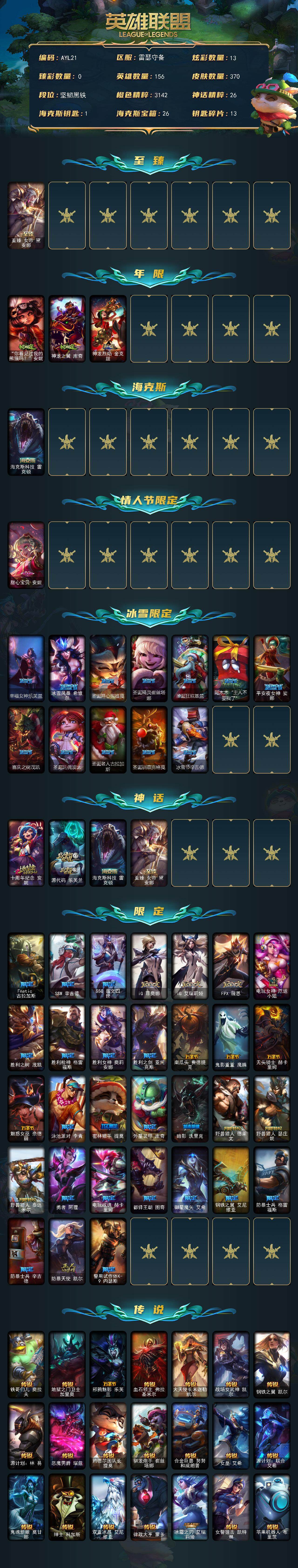 LOLLE321099英雄联盟账号详情图2 LOLLE321099英雄联盟账号详情图2