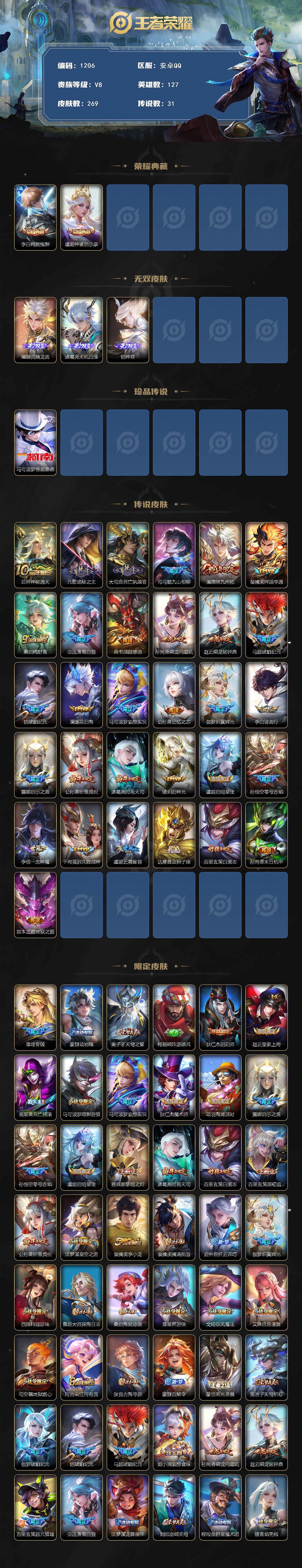 WZCMW3426965王者荣耀账号详情图2 WZCMW3426965王者荣耀账号详情图2