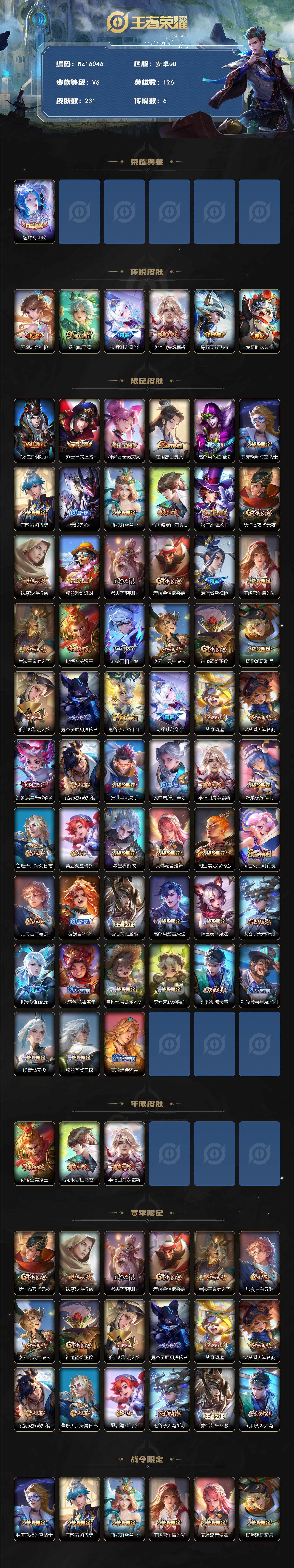 WZ0349846王者荣耀账号详情图2