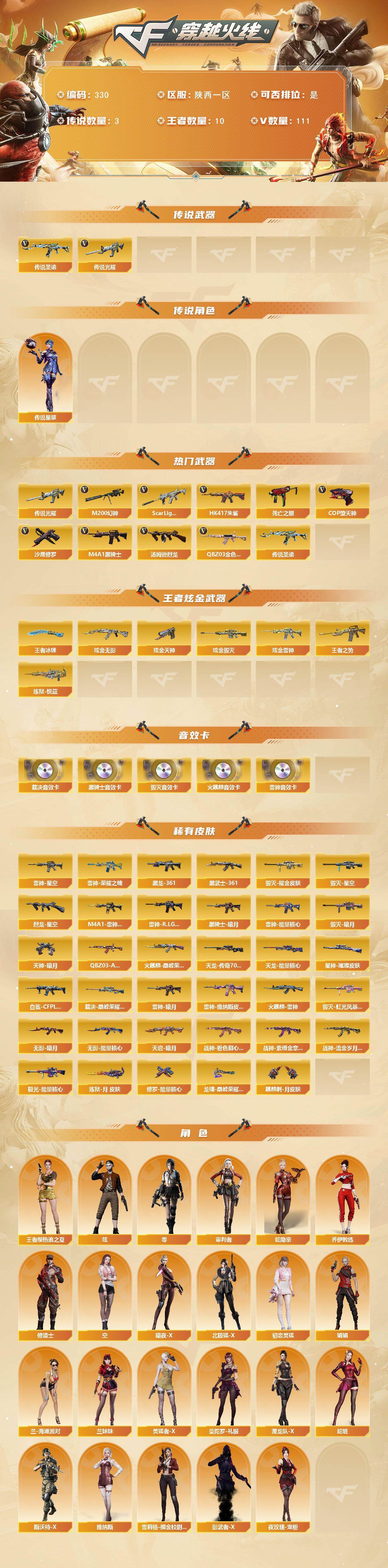 CFCMW422045穿越火线账号详情图2