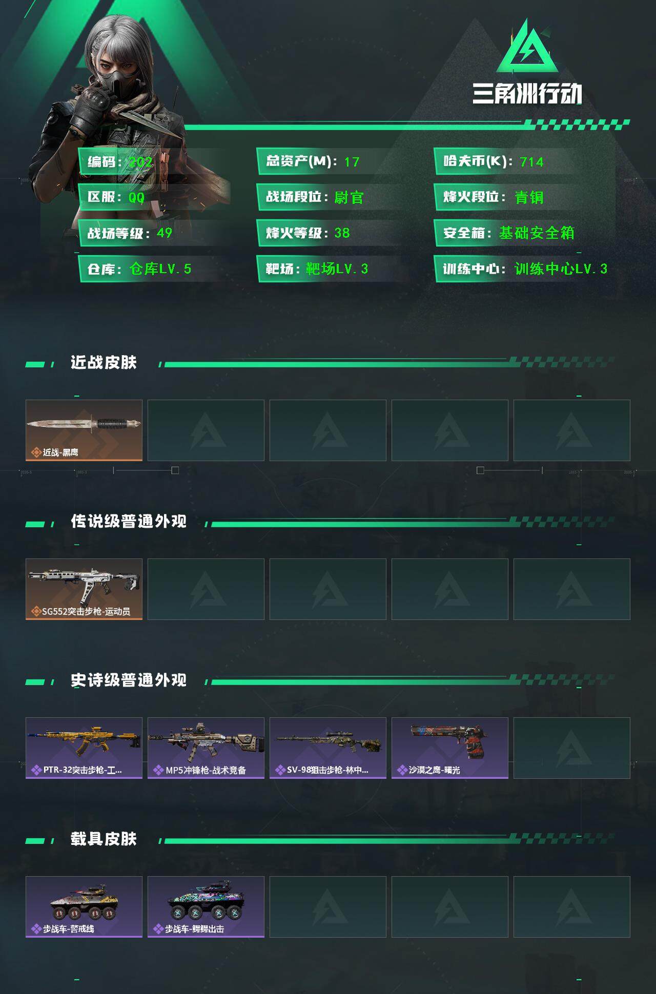 SJZCMW42552三角洲行动账号详情图2