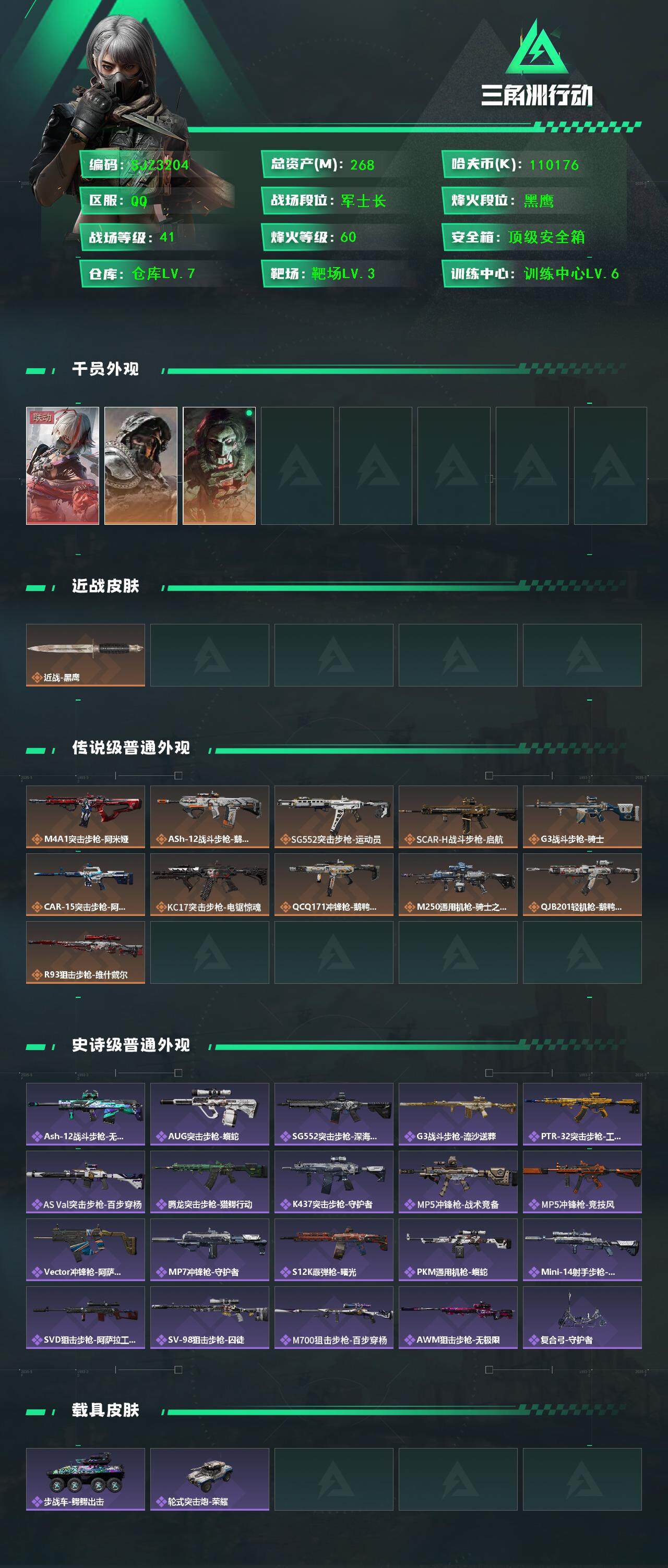 SJZQM380934三角洲行动账号详情图3 SJZQM380934三角洲行动账号详情图3