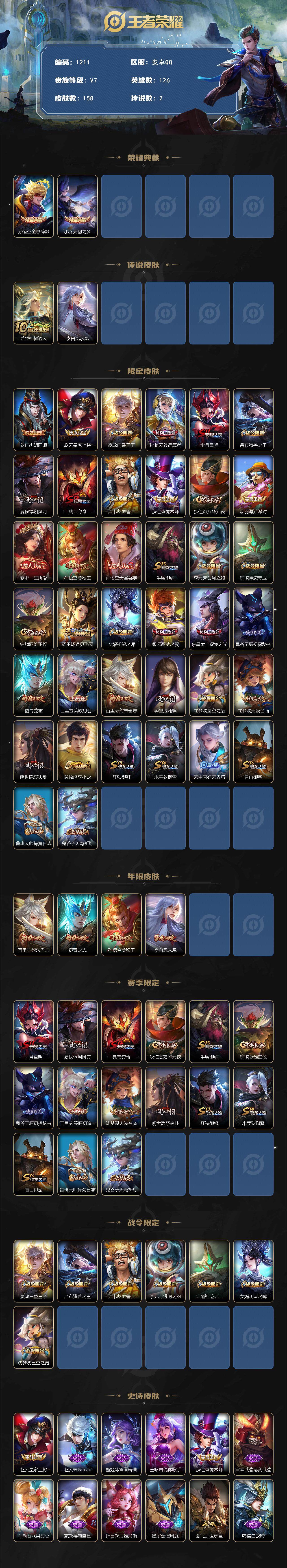 WZCMW3426807王者荣耀账号详情图2