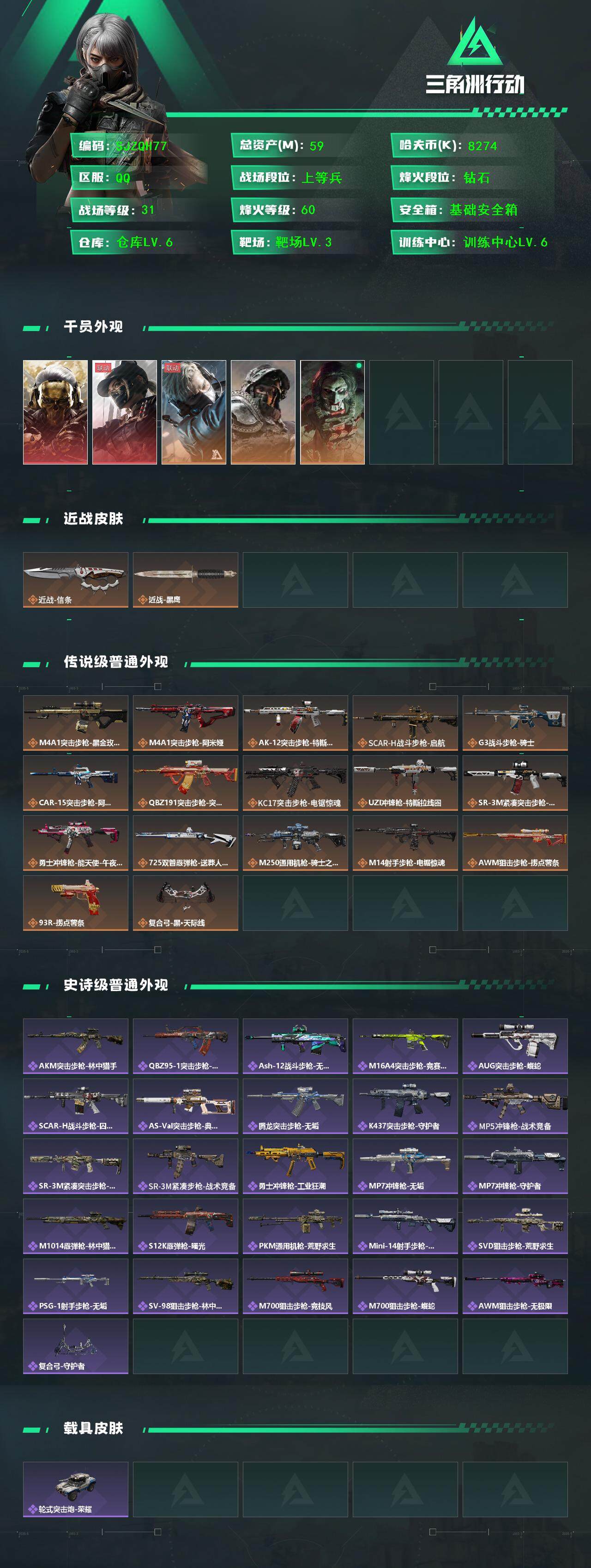 SJZQM381073三角洲行动账号详情图3 SJZQM381073三角洲行动账号详情图3