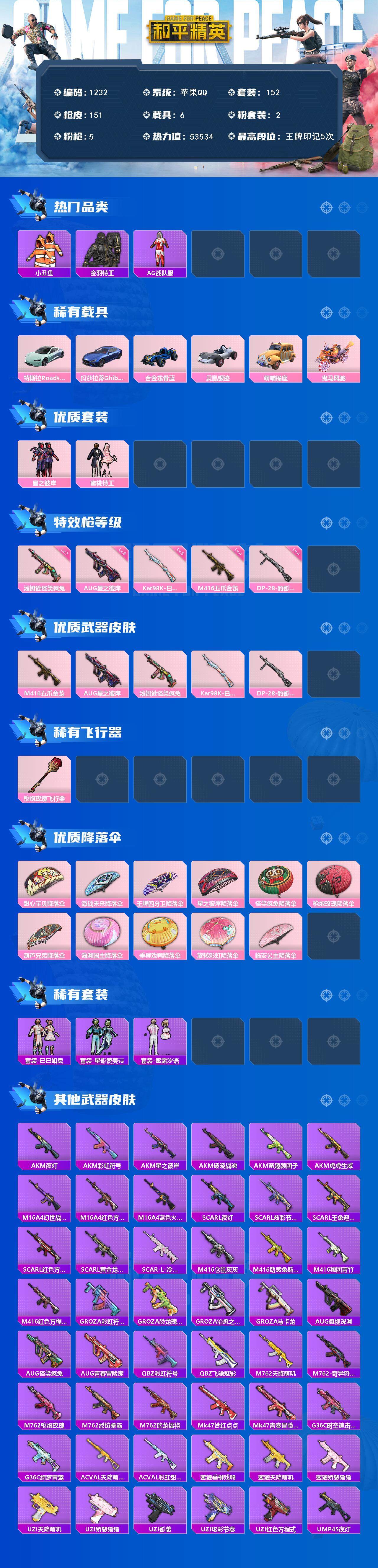 HPCMW3427924和平精英账号详情图2 HPCMW3427924和平精英账号详情图2