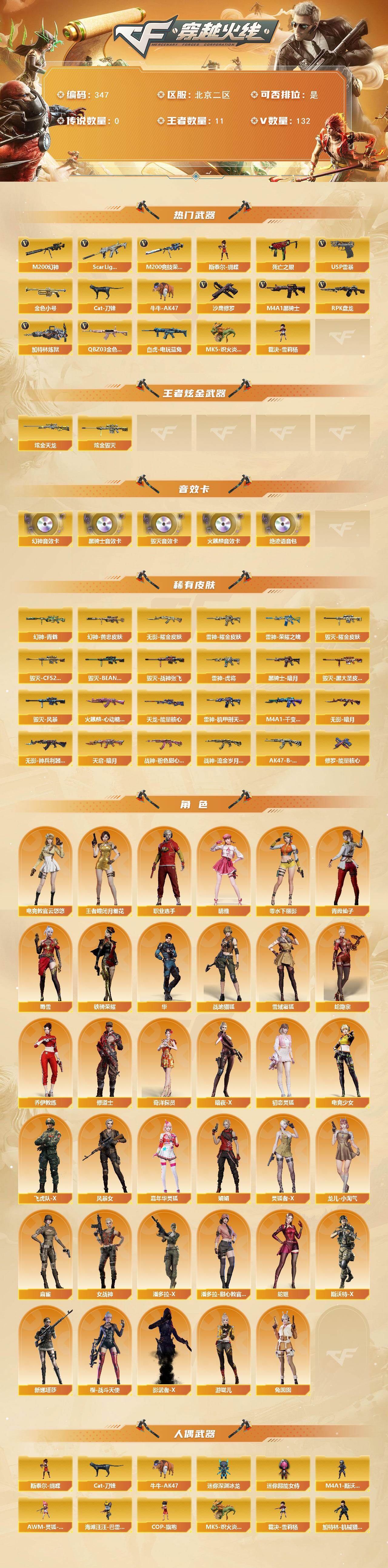 CFCMW422099穿越火线账号详情图2