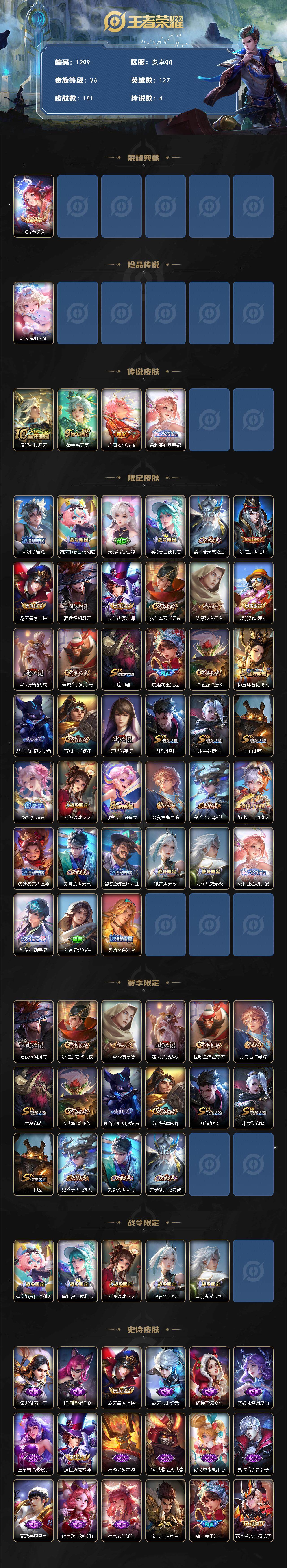 WZCMW3412487王者荣耀账号详情图2