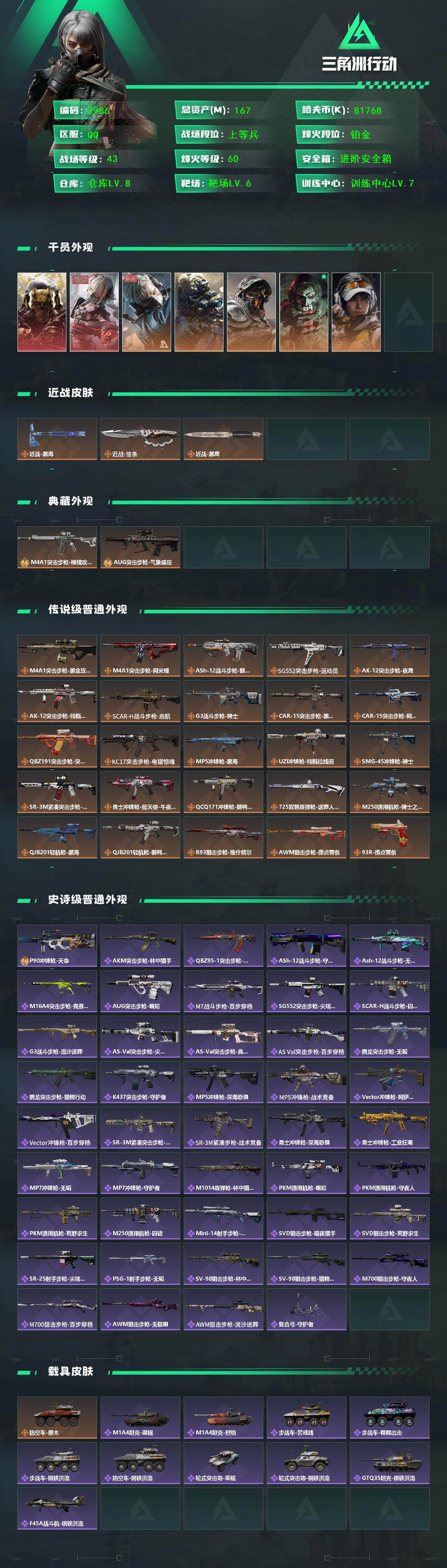 SJZCMW386837三角洲行动账号详情图2