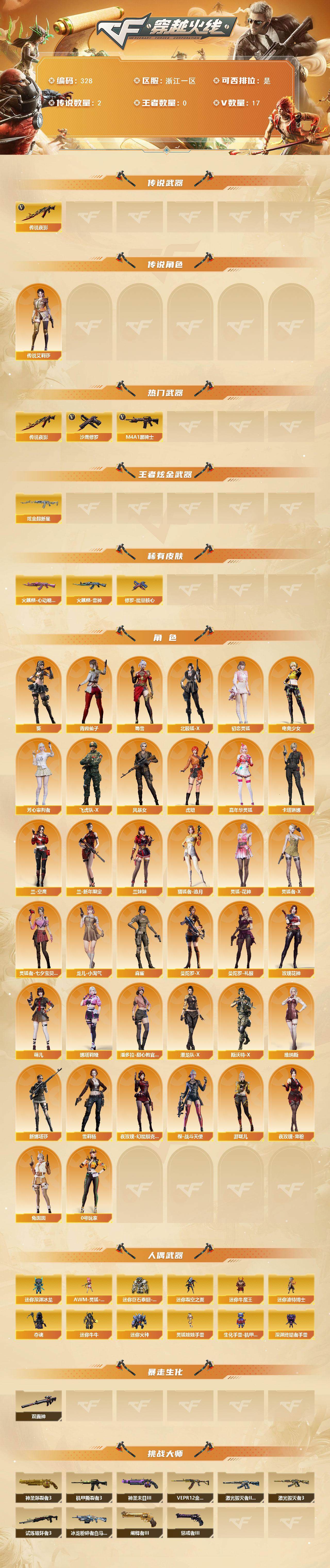 CFQM368954穿越火线账号详情图3 CFQM368954穿越火线账号详情图3