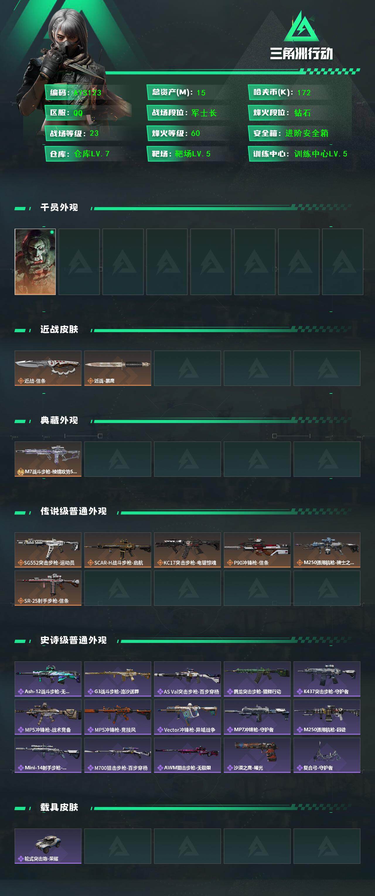 SJZCMW382490三角洲行动账号详情图3