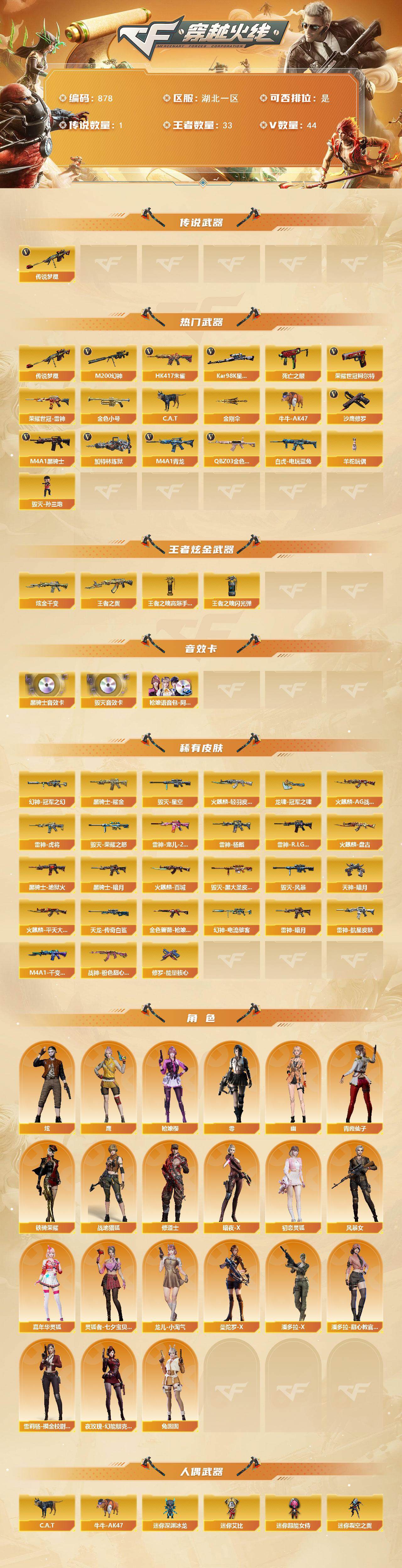 CFQM369191穿越火线账号详情图3 CFQM369191穿越火线账号详情图3