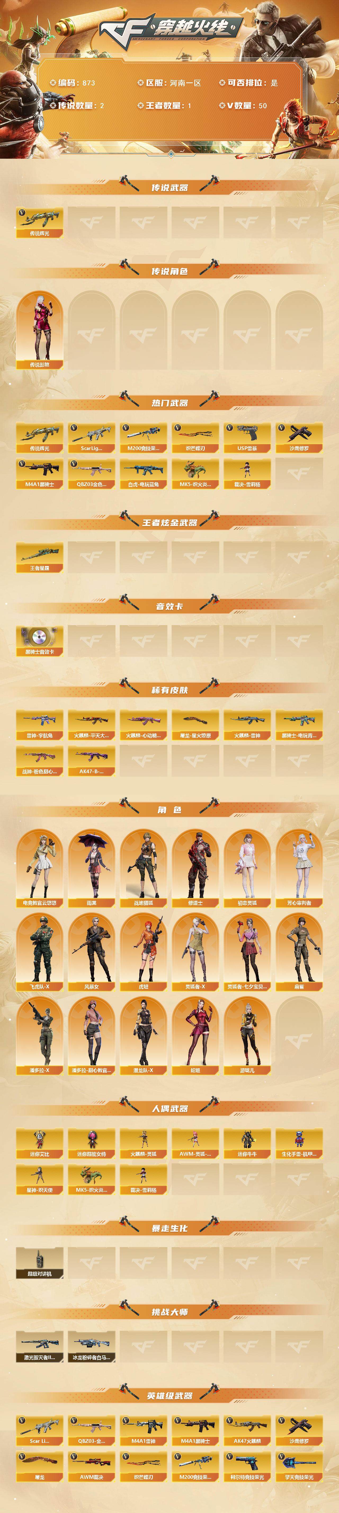 CFLX369153穿越火线账号详情图2 CFLX369153穿越火线账号详情图2